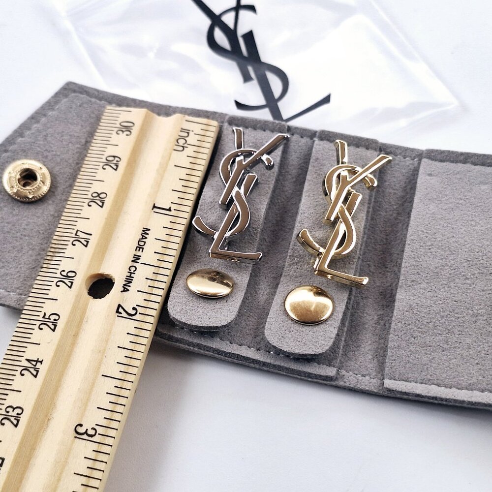 Vintage Gold Yves Saint Laurent YSL Brooch Employee Appreciation Lapel Pin Small - Picture 11 of 11